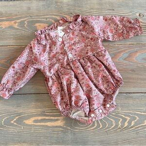 Floral Pink Kids One Piece Bodysuit